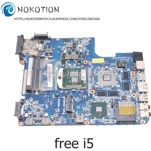NOKOTION DATE2DMB8F0 A000073510 For TOSHIBA Satellite L645 L640 Laptop Motherboard HM55 DDR3 HD 5650 1GB free i5