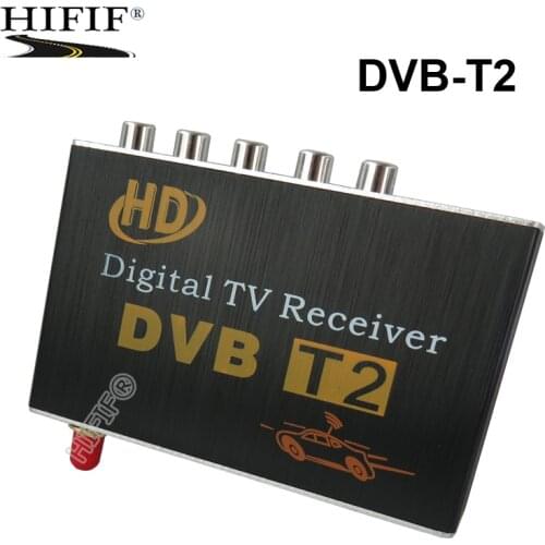 Mobile Digital Car DVB-T2 HD 1080P External Auto Tuner 100Km/h Digital TV Receiver Box Set Top DVB-T2