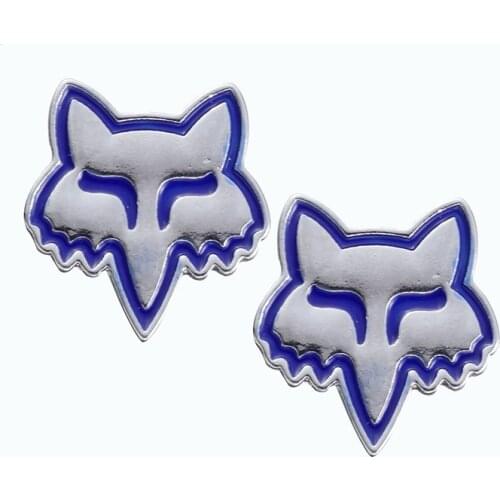 ZRM Fashion Silver Color Charm Blue Eye Fox Ear Nails Alloy Oil Dripping Earrings Fox Ear Studs Earrings Jewelry For Women