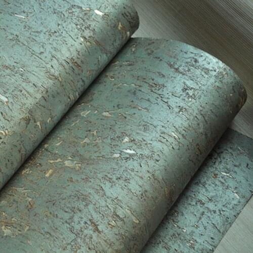 MYWIND 0.91*5.5M/Roll Teal Blue Green Luxury 100% Material 3d Design Home Decor Wall Paper Cork Wallpaper