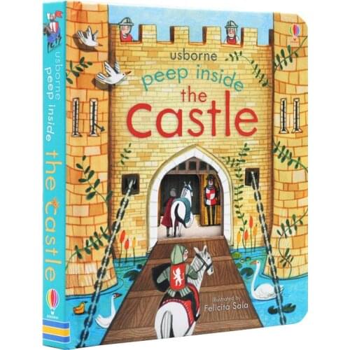 Peep Inside The Castle Original English Educational 3D Flap Picture Books Baby Children Reading Book
