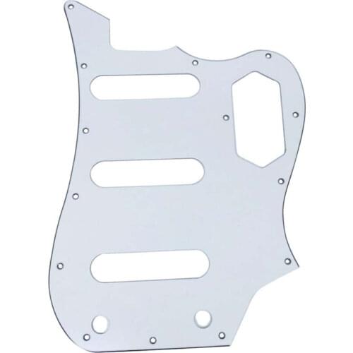 Pleroo Custom Guitar pickgaurd - For Bass VI Guitar pickguard Scratch Plate , 3 Ply White