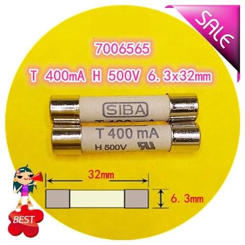 Fuse T 400mA H500V 7006565 189140 6.3x32mm fuse tube