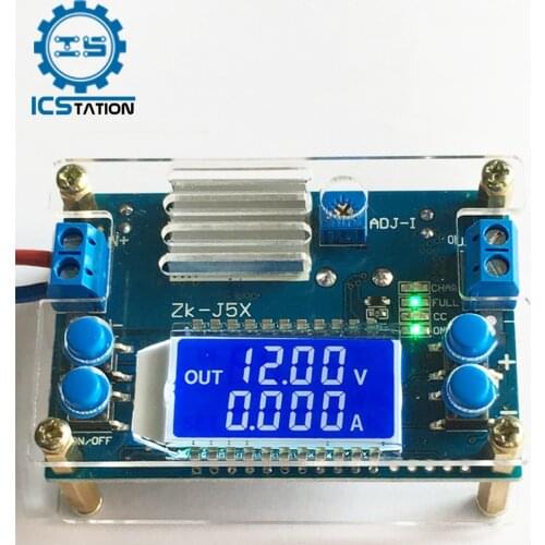 Adjustable CC/ CV Step Down Power Module LCD Display DC 6.5-36V to DC 1.2-32V 5A Buck Converter Lithium Battery Charging Board