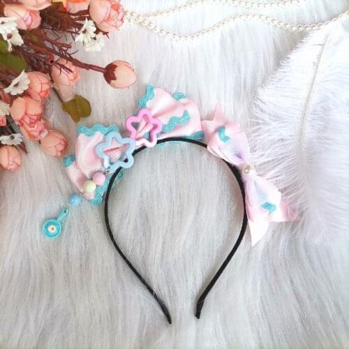 Handmade Lolita Headwear Bow Hair Band KC DIY Hair Accessories Lolita Xingx Hair Band Hairpin