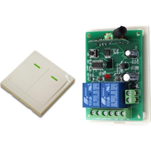Smart Home Wireless Remote Control Switch System 2CH 2 Way Relay Receiver + Wall Transmitter Radio Controlled Switch 315/433Mhz