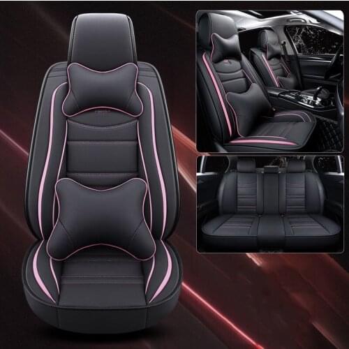 Universal car seat cover leather for hyundai kona i10 chrysler voyager caliber lexus gs seat arona ford smax auto accessories