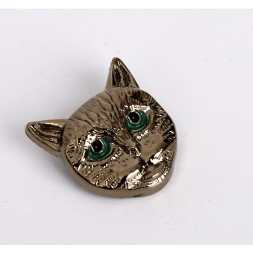 Retro Kitty Animal Brooch Women Suit Lapel Pin Metal Badge Jewelry Pins for Backpacks Sweater Scarf Buckle Clothing Wholesale