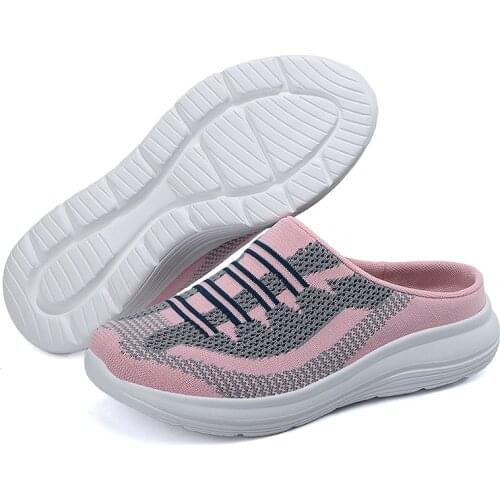 Women Winter Indoor House Slippers Female Mules Breathable Soft Home Half Shoes Fashion Women Casual Flats Shoes Mom Gilfs