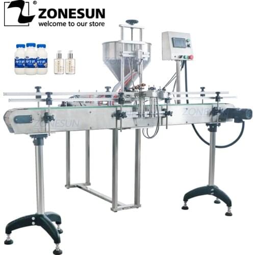 ZONESUN Pneumatic Automatic Single Head Cream Tomato Sauce Juice Liquid Bottle Filler Filling Machine For Production