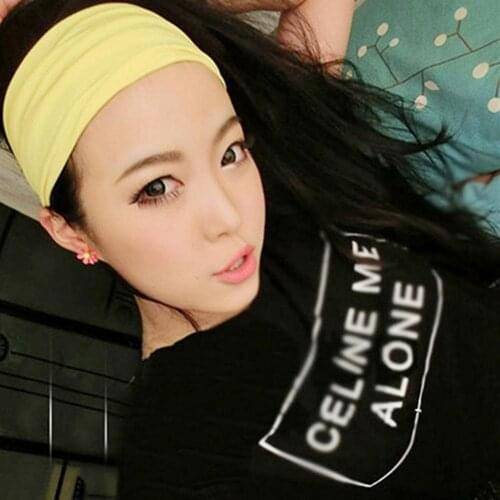 1Pc Women/Men Cotton Sweatband Headband Sport Yoga Gym Running Stretch Hair Head Band Cycling Wide Head Prevent Sweat Band