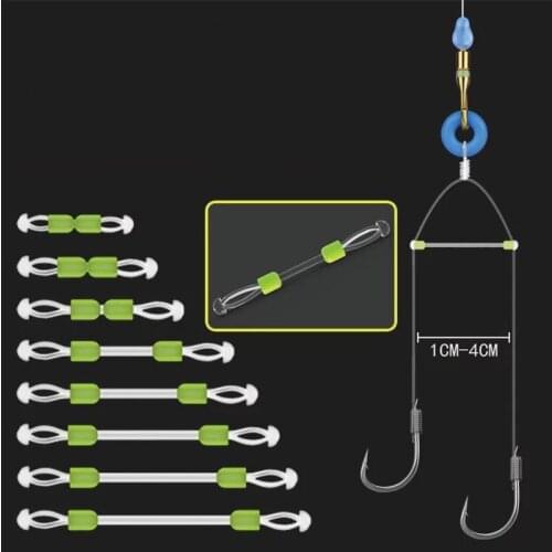 30pcs Silicon Double Fishing Hooks Bifurcation Space Bean Fishing Line Anti-Wrap Contactor Swivel Tool Fishing Accessories