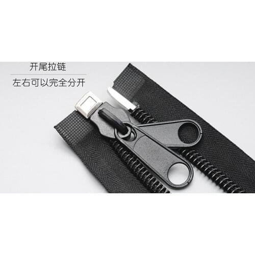 10# nylon zipper for sewing double pullers two sides used for tent yatch 80cm 100cm 120cm 150cm 200m 300cm 1piece black