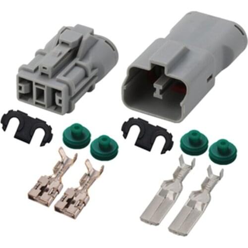 10 10pcs 2 Pin 9.5MM Gray High Current Plug Connector Car Plugs with Terminal Tram Harness Connector DJ70253A-9.5-11-21