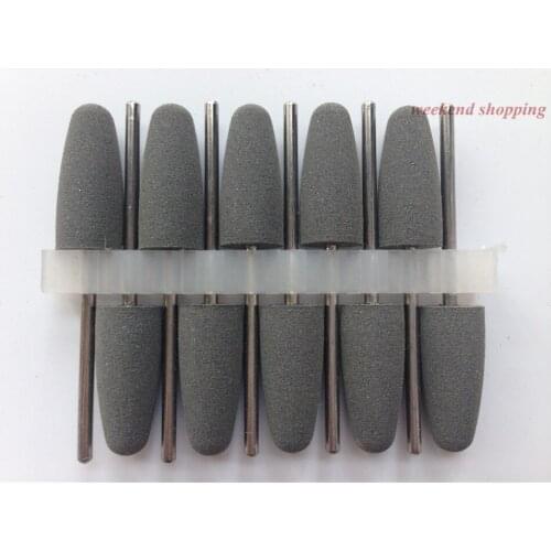 10pcs SILICONE Rubber polishers Diamond polishing Burs for Resin Base 2.35mm