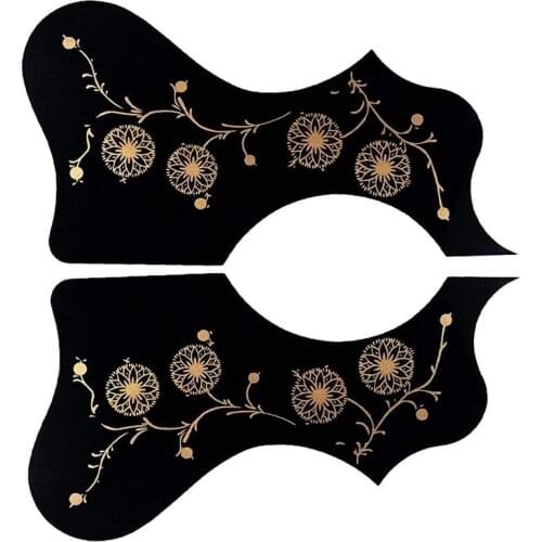 2Pack 41in Acoustic Guitar Pick Guard Anti-Scratch Parts Left/Right Hand - Black