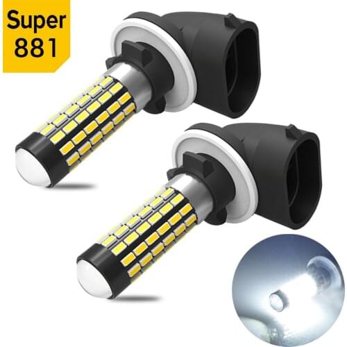 2Pcs 881 H27 880 H1 H3 LED Bulb Fog Lights for Kia Sportage Rio 3 Soul Ceed Optima Sorento Cerato Auto Driving Lamp DRL 6000K