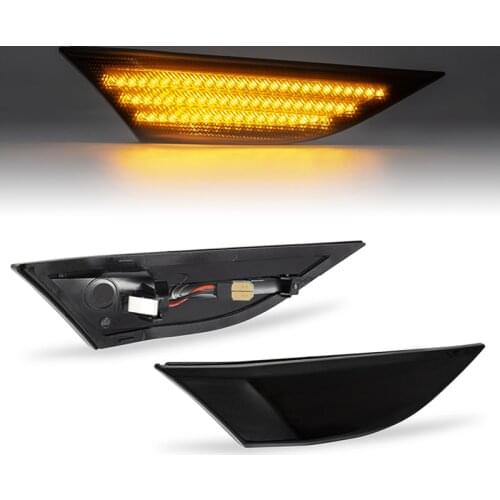 2 Pcs Dynamic Amber LED Side Marker Turn Signal Sequential Blinker Light For Porsche 981 Boxster 2012-2016 991 911 2011-2019