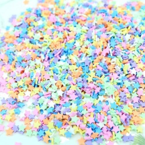 50g/Pack Clay Sprinkles Fake Sprinkles Charms Filler Mix Color DIY Crafts Tiny Fake Candy Chocolate Cake Dessert Mud Particles