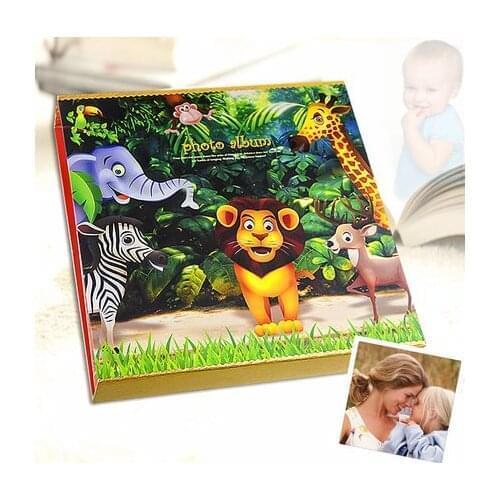 600pcs Baby Memory Photo Album Insert Picture Kid Journal Photography Books Hold 5 6 7 Inch Pictures Cute Lion Animal Cover