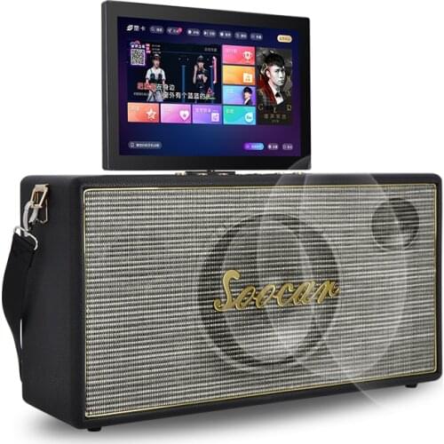 Android TV box karaoke player Touchscreen system active home theatre 14.1 inch WIFI touch screen speaker