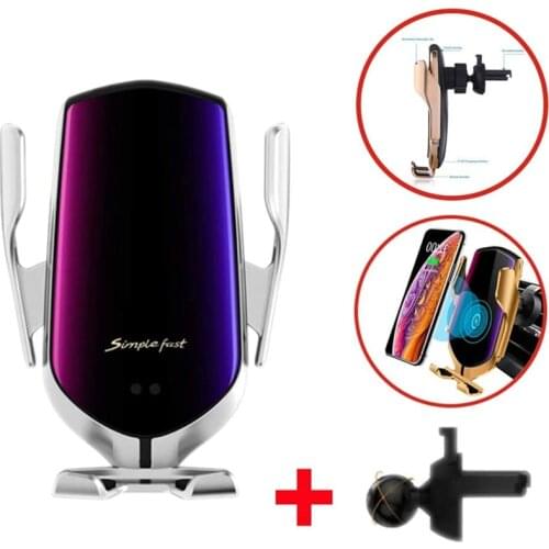 Automatic Clamping 10W Car Wireless Charger Air Vent Phone Holder for IPhone 12 Huawei Samsung Xiaomi Charging Telephone Stand