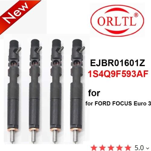 4PC Auto Fuel Injector EJBR01601Z Diesel Engine Injector 1S4Q9F593AF for FORD FOCUS Euro 3