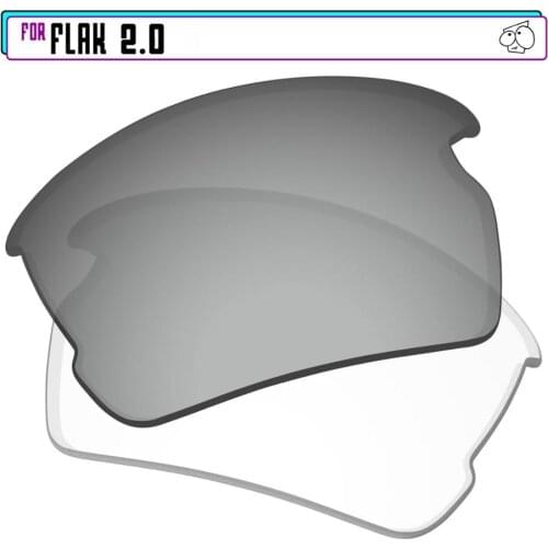 EZReplace Polarized Replacement Lenses for - Oakley Flak 2.0 Sunglasses - Eclipse Photochromic