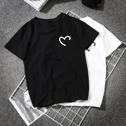 T shirt women summer clothes for lovers T-shirts Female Tees Womens t-shirt aesthetic love Print Breathable Cute travel clothes