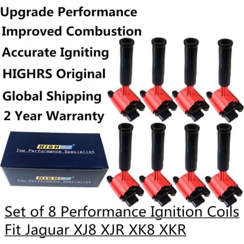 Fit Jaguar Ignition coils Vanden Plas XJ8 XJR XK8 XKR V8 4.0L XW9312029AB 1999 2000 2001 2002 2003 LNE1510AB 5C1180 Coil packs