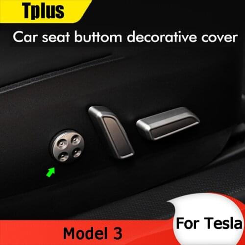 Model 3 Car Seat Adjustment Button Cover For Tesla Model 3 Accessory Rotary Switch Protection Cover Decoration Design