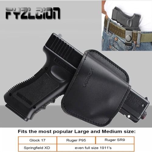 Tactics Hunting Holster Black Gun Set Clip Bag For Glock17 18 19 1911 Beretta 92 Airsoft Pistol Leather Holsters