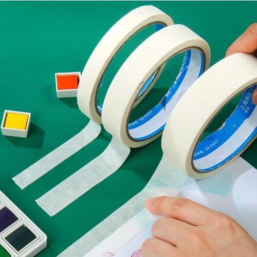 Watercolor Masking Adhesive Tape Painting Textured Paper Tap Cover Glue sketch Leave White Tool Wrinkle Paper Art Supplies
