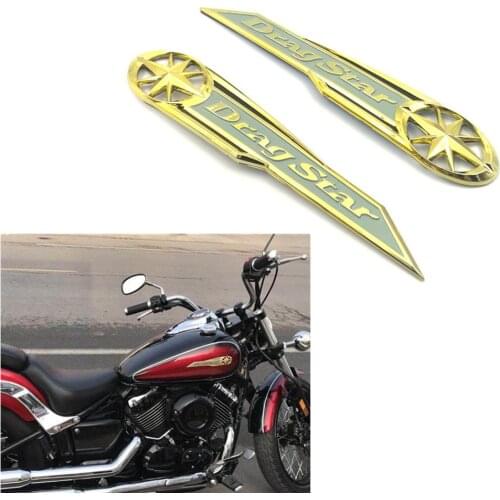 Motorcycle Chrome 3D Gas Fuel Tank Badge Emblem Decals Stickers For Yamaha Dragstar V-star XVS XV 400 650 XV400 XVS400 1100