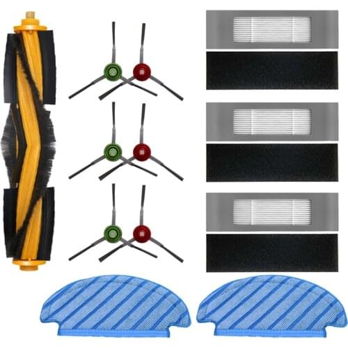 Roller Brush Filter Mop Cloth Side brush Kits for Ecovacs Deebot OZMO T8 T8 AIVI Vauum Cleaner Accessories Disposable Mop Bag