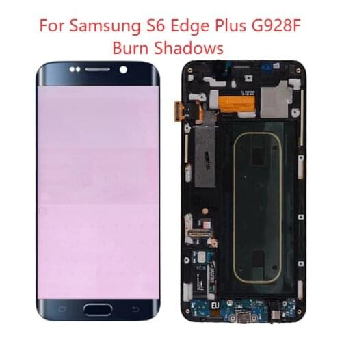 Original Red Shadow Parts Super AMOLED With Frame LCD For Samsung Galaxy S6 Edge Plus Display 5.7" SM-G928F LCD Touch Screen