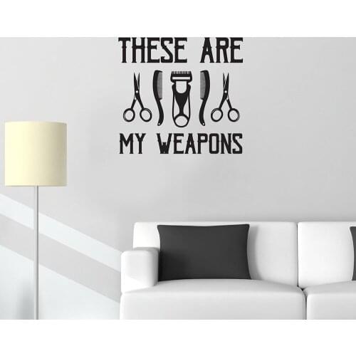 Hairdresser Saying Barber Quote Barbershop Hair Salon Vinyl Wall Decal Home Decor Art Mural Wall Stickers Removable
