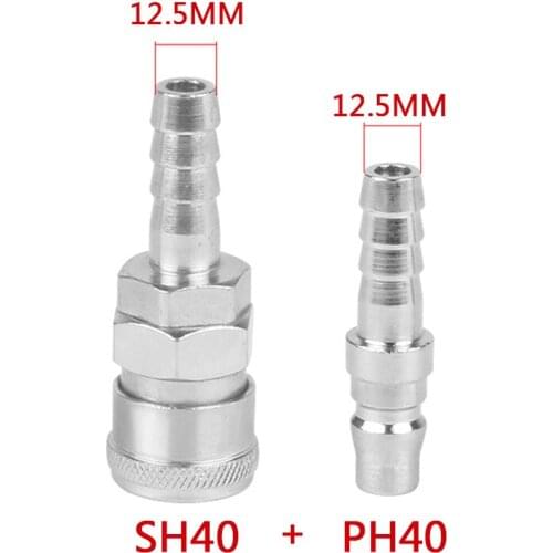 1PC Air Line Hose Fittings Compressor Set SH+PH 40 12mm Pneumatic Parts Hose Quick Coupler Plug Socket Connector Kit