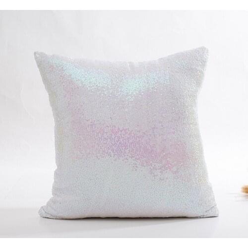 Sequin Cushion Cover Magical Shining Solid Throw Pillow Cover 40x40cm Sequins Bling Christmas Wedding Party Decor Pillowcase