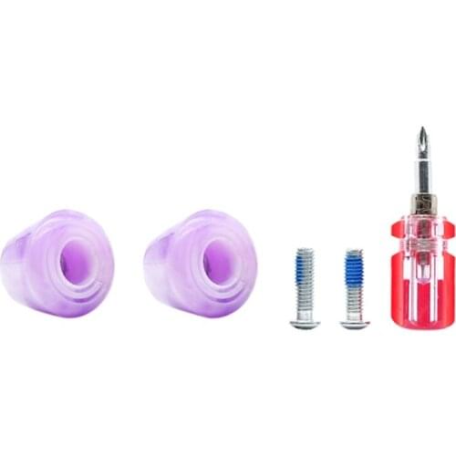 PU Roller Skate Toe Stoppers with Bolts & Screw Driver 82A Roller Skate Brake Jam Plugs Replacement Skate Accessories