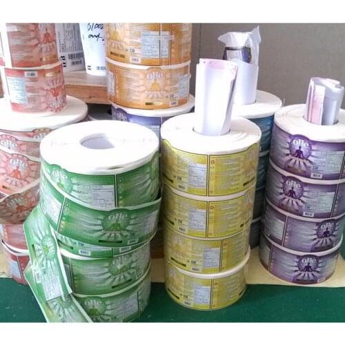 Custom color vinyl label printing, adhesive label stickers