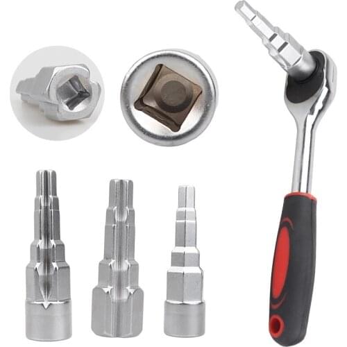 Durable Radiator Spanner Multiused Home Supplies Nipples Radiator Carbon Steel Ratchet Spanner 10-21mm Stepped Wrench Hand Tool