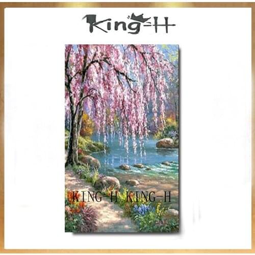 Hand Painted Abstract Color Forest Autumn Scenery Oil Painting Abstract Wall Picture Living Room Home Wall Decor Drop Shipping