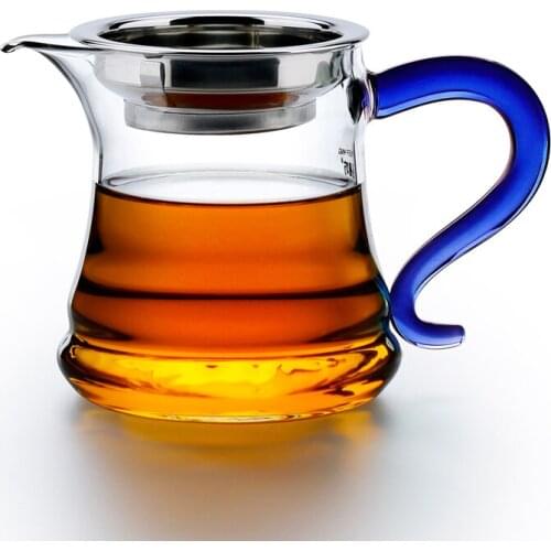 Heat-resistant Borosilicate Glass Fair Mug Gongdao Mug Pitcher Colorful tea mugs Gift teaset heatable Kung fu teaware