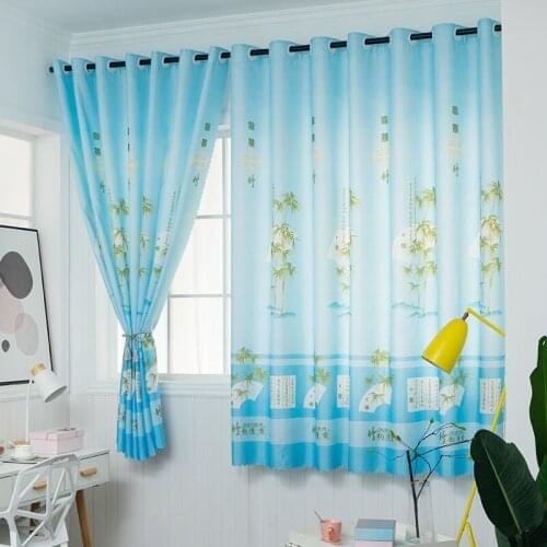 1pcs Thin Pastoral Style Home Bedroom Living Room Balcony Wedding Room Rental Room Dustproof Shade Curtain Fabric 2021 F8310