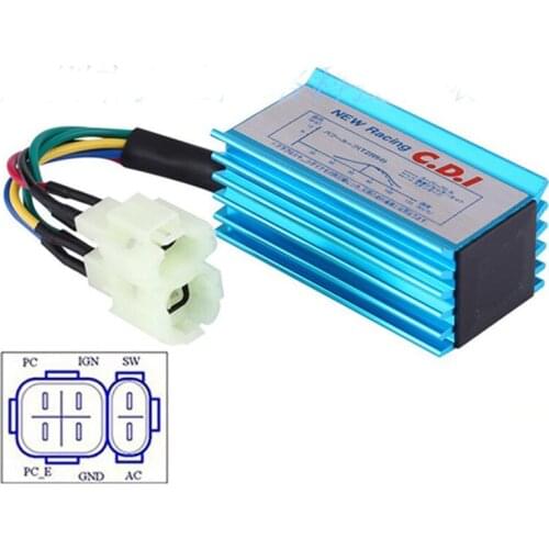 Motorcycle High-performance 6-pin AC Infinite Speed Refitted CDI Igniter For GY6/50cc/125cc/150cc