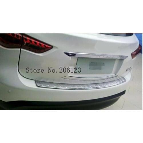 Rear bumper sill protector rear trunk boot scuff plate for Infiniti QX QX70 FX FX35 FX37 FX50 2009-2017,304 stainless steel