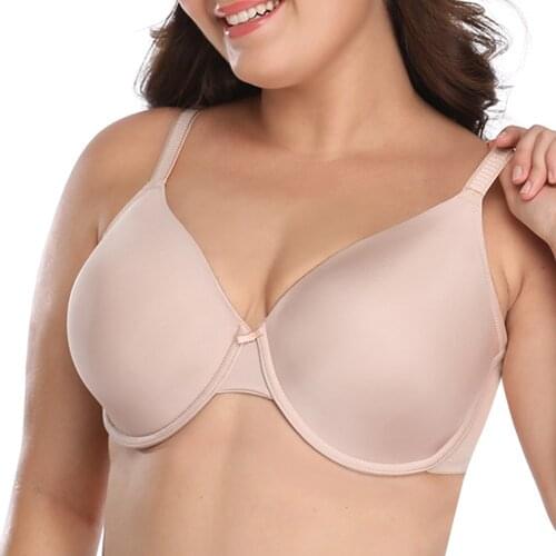 YBCG Big Cup Women Bra Fashion Plus Size Thin Cup Black Nude Bow Bra For Women G H I J Cup Underwire Underwear