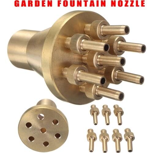 1in DN25 Adjustable Copper Fountain Nozzle Spray Sprinkler Outdoor Jet Straight Fountain Head Replacement Garden Supplies