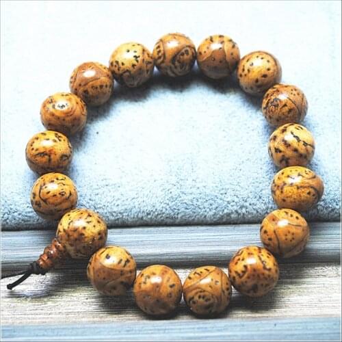 Natural longan bodhi wooden bracelets round shape size 12mm powerful bracelets